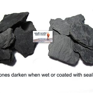 Natural Slate Stone -1/2 to 1 inch Stones for Miniature or Fairy Garden, Aquarium, Model Railroad & Wargaming (1)