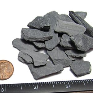 Natural Slate Stone -1/2 to 1 inch Stones for Miniature or Fairy Garden, Aquarium, Model Railroad & Wargaming (1)