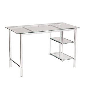 sei furniture oslo writing desk, chrome
