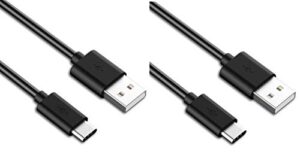two (2) oem samsung usb-c data charging cables for galaxy s9/s9 plus/s8/s8+/note8 - black ep-dg950cbe- bulk packaging