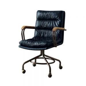 acme harith executive office chair - 92417 - vintage blue top grain leather