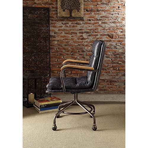 ACME Harith Executive Office Chair - 92417 - Vintage Blue Top Grain Leather