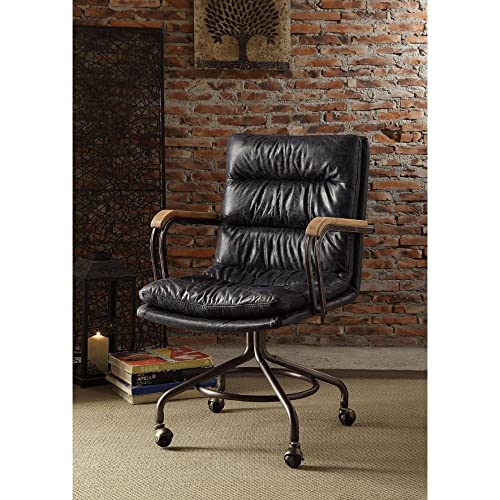 ACME Harith Executive Office Chair - 92417 - Vintage Blue Top Grain Leather