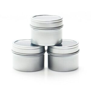 mimipack 24 Pack Tins 8 oz Silver Deep Round Tins with Clear Window Lids Use for Candle Tins, Cosmetics Tin Containers, Lip Balm, Party Favors Tins, Bulk Tins