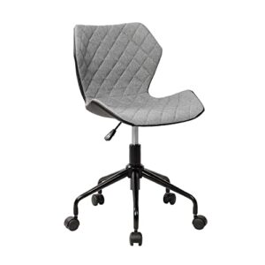 techni mobili deluxe modern office armless task chair, grey 21.5d x 21w x 31h in