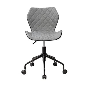 Techni Mobili Deluxe Modern Office Armless Task Chair, Grey 21.5D x 21W x 31H in