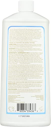 Desert Essence Coconut Oil Mouthwash 16 fl oz Non-GMO, Gluten Free, Vegan, Cruelty Free, Sugar Free, Alcohol Free - Coconut Oil & Zinc Citrate - Eco-Harvest Tea Tree Oil - Coconut Mint