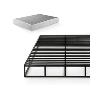 zinus quick lock metal smart box spring / 9 inch mattress foundation / strong metal structure / easy assembly, full, white
