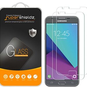 (2 Pack) Supershieldz Designed for Samsung Galaxy J3 2017 Tempered Glass Screen Protector, Anti Scratch, Bubble Free