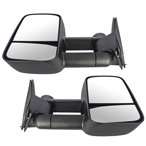 Trail Ridge Tow Mirror Manual Black Pair Set of 2 for GM C/K Pickup SUV