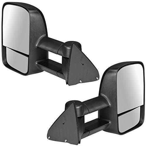 Trail Ridge Tow Mirror Manual Black Pair Set of 2 for GM C/K Pickup SUV