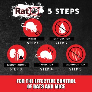EcoClear Products 620104, RatX All-Natural Non-Toxic Humane Rat and Mouse Pellets, Ready-to-Use Pre-Measured 3 oz. Bait Trays, 2-Pack
