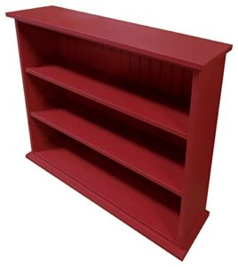 sawdust city solid wood hall bookcase (solid - red)