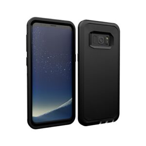 Samsung Galaxy S8 Plus Case, ToughBox® [Armor Series] [Shockproof] [Black] for Galaxy S8 Plus Case [with Holster & Belt Clip] [Fits OtterBox Defender Series Belt Clip Cover]