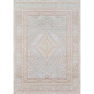 momeni isabella traditional geometric flat weave area rug, 7 ft 10 in x 10 ft 6 in, blue