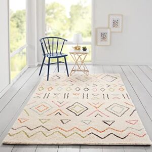 Novogratz by Momeni Bungalow Collection Wes Area Rug, 5' X 7'6", Ivory