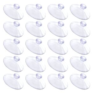 whaline 20 packs clear suction cup pvc plastic sucker pads without hooks shower caddy connectors suction cups plastic heavy strength clear sucker for bathroom glass table tops (45mm)