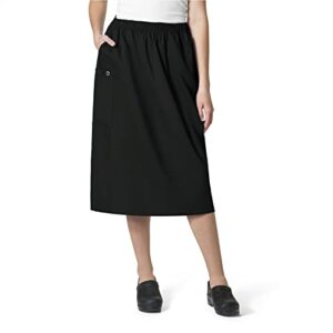 wonderwink wonderwork women’s pull-on cargo skirt — black, x large