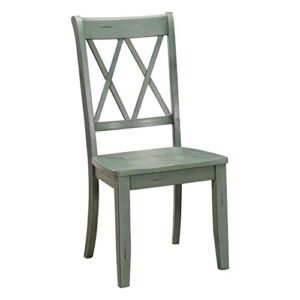 Homelegance Dining Chair (Set of 2), Teal