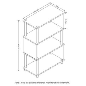 Furinno 4-Tier Flexi Rack, Espresso