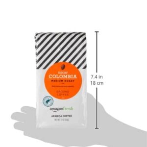 AmazonFresh Decaf Colombia Ground Coffee, Medium Roast, 12 Ounce