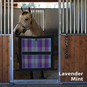 kensington stall door guard lavender mint plaid