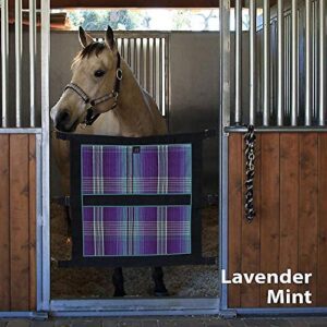 Kensington Stall Door Guard Lavender Mint Plaid