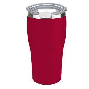 tahoe trails 16 oz stainless steel tumbler vacuum insulated double wall travel cup with lid, chinese red 66-200-1002