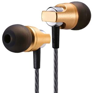 Betron Noise Isolating in-Ear Headphones with Microphone - S/M/L Ear Bud Tips, 3.5mm Jack, Tangle-Free Wire