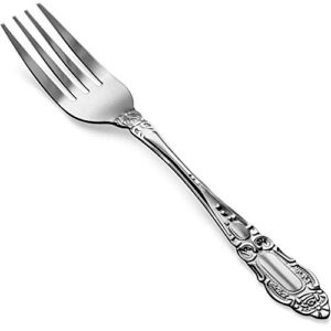 decorrack dinner forks, set of 12 stainless steel table forks, flatware everyday silverware use for home, or restaurant