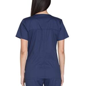 Scrubs for Women Workwear Core Stretch V-Neck Top, Soft Brushed Twill Plus Size WW630, 3XL, Black