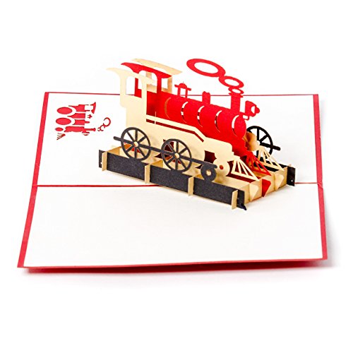 Pop Up Cards Set for Kids. Boys will Love these 3D Christmas or Happy Birthday Cards (4 Pack)