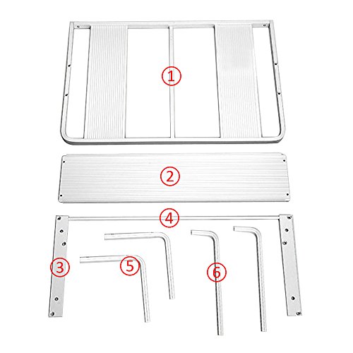 Ninetonine Alumimum Microwave Oven Wall Mount Double Deck Shelf With Hooks Silver