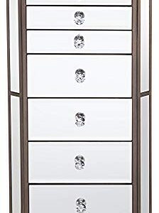 Vicenta 40 1/2" High 7-Drawer Mirrored Jewelry Armoire