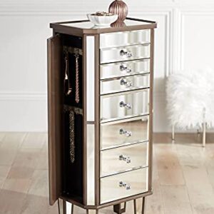 Vicenta 40 1/2" High 7-Drawer Mirrored Jewelry Armoire