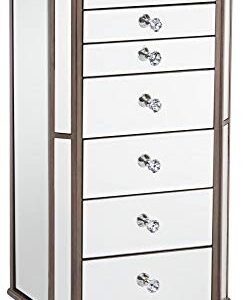 Vicenta 40 1/2" High 7-Drawer Mirrored Jewelry Armoire