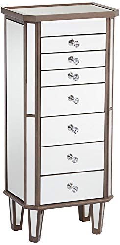 Vicenta 40 1/2" High 7-Drawer Mirrored Jewelry Armoire