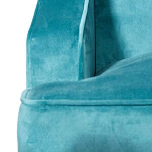 HomePop Swoop Arm Living-Room-Chairs, Velvet Teal