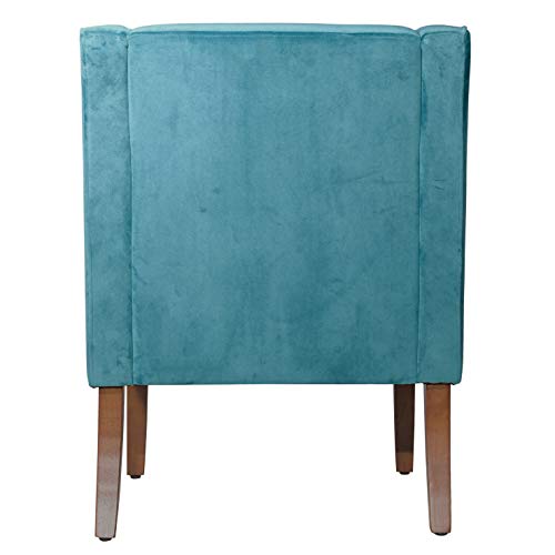 HomePop Swoop Arm Living-Room-Chairs, Velvet Teal