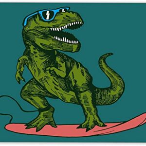 ABin Happy Dinosaur Surfer Wearing Sunglasses Drawing Mouse pad Gaming Mouse pad mice pad Mouse pad The Office mat Mousepad Nonslip Rubber Backing