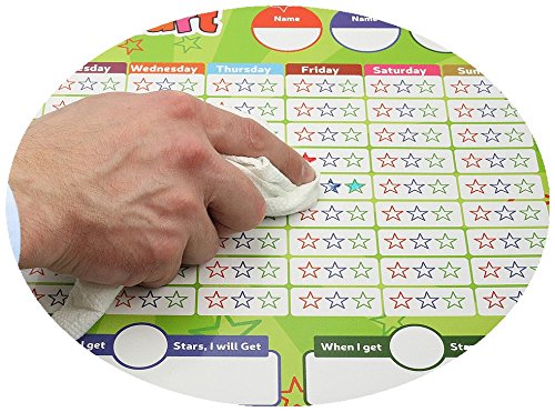 Magnetic Behavior/Star/Reward Chore Chart, One or Multiple Kids, Toddlers, Teens 17" x 13", Premium Dry Erase Surface, Flexible Chart with Full Magnet Backing for Fridge, Teaches Responsibility!
