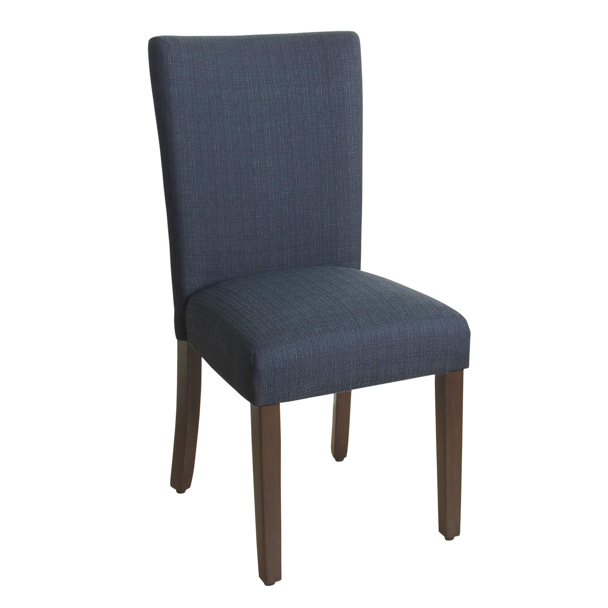 HomePop Parsons Classic Upholstered Accent Dining Chair, Single Pack, Dark Blue