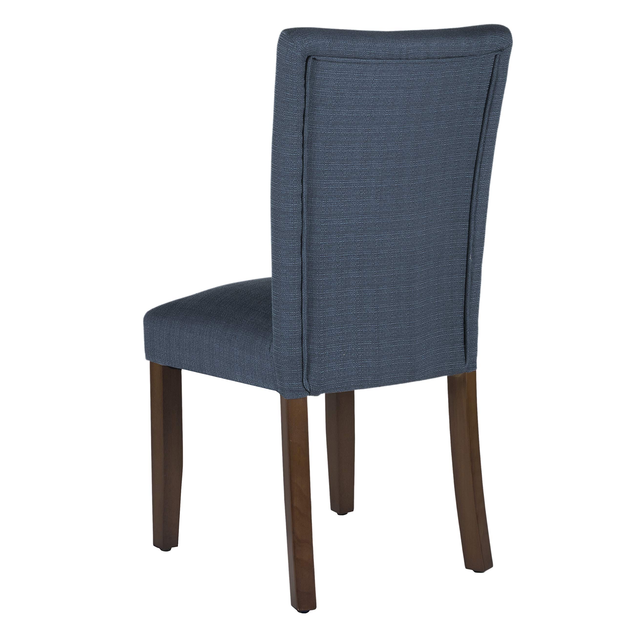 HomePop Parsons Classic Upholstered Accent Dining Chair, Single Pack, Dark Blue