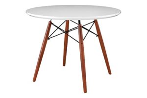 eiffel large round dining table, walnut stain legs