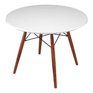 Eiffel Large Round Dining Table, Walnut Stain Legs