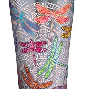 Tervis Dragonfly Mandala Triple Walled Insulated Tumbler Travel Cup Keeps Drinks Cold & Hot, 20oz, Stainless Steel