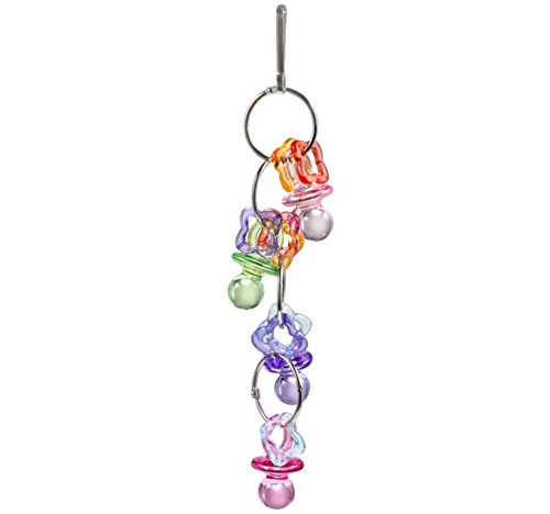 Hypeety Acrylic Parrot Chew Swing Bird Toys for Macaw Parakeet Finch Cockatiel Conure Greys Budgies Bird Cage Toy Hanging Birds Rope Toys