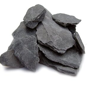 Natural Slate Stone -1 to 3 inch Rocks for Miniature or Fairy Garden, Aquarium, Model Railroad & Wargaming (2)