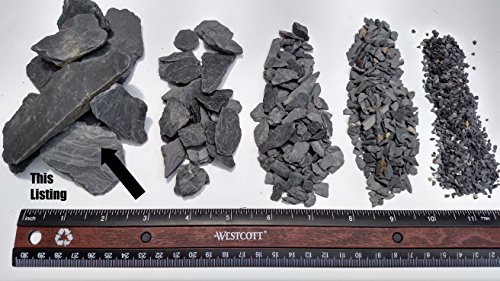 Natural Slate Stone -1 to 3 inch Rocks for Miniature or Fairy Garden, Aquarium, Model Railroad & Wargaming (2)