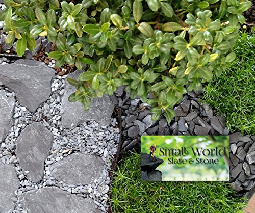 Natural Slate Stone -1 to 3 inch Rocks for Miniature or Fairy Garden, Aquarium, Model Railroad & Wargaming (2)